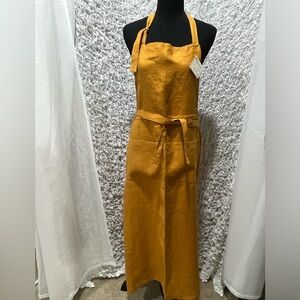 Southern Living Mustard FULL LENGTH Linen Apron 38X44”